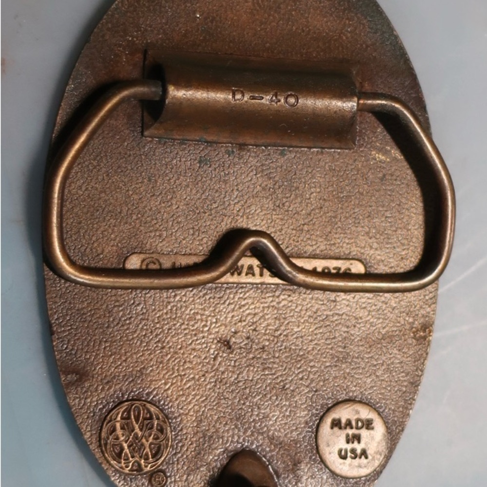 Antique 3” Belt Buckle 1976 New York Central System Railroad Uniform - Picture 3 of 3